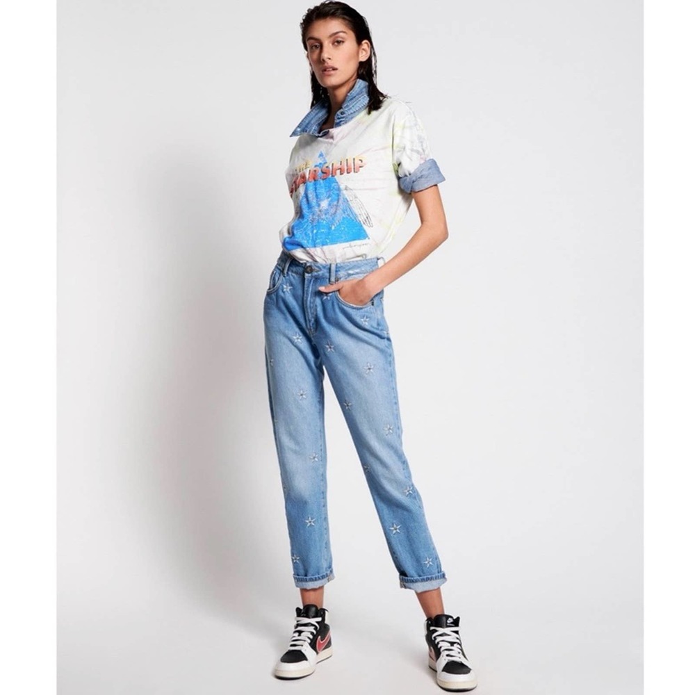 free people // one teaspoon pacific star awesome baggies straight leg jeans nwot